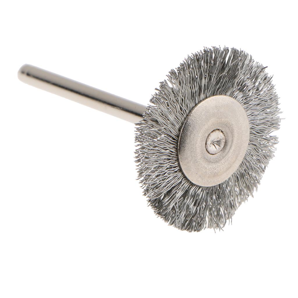 3Pcs Steel Wire Brush Polishing Wheels Full Kit For Rotary Tools