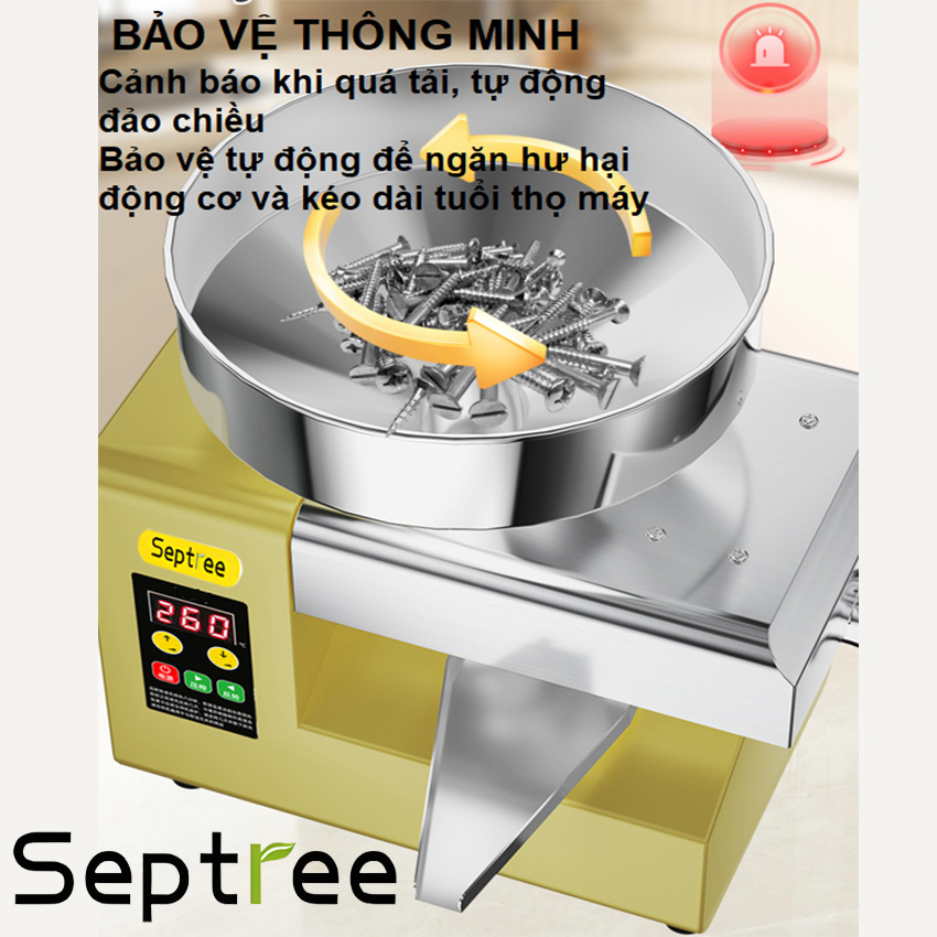 Máy ép dầu ăn thực vật thế hệ thứ 4 hoàn toàn mới thương hiệu Mỹ cao cấp Septree R8S - Hàng nhập khẩu