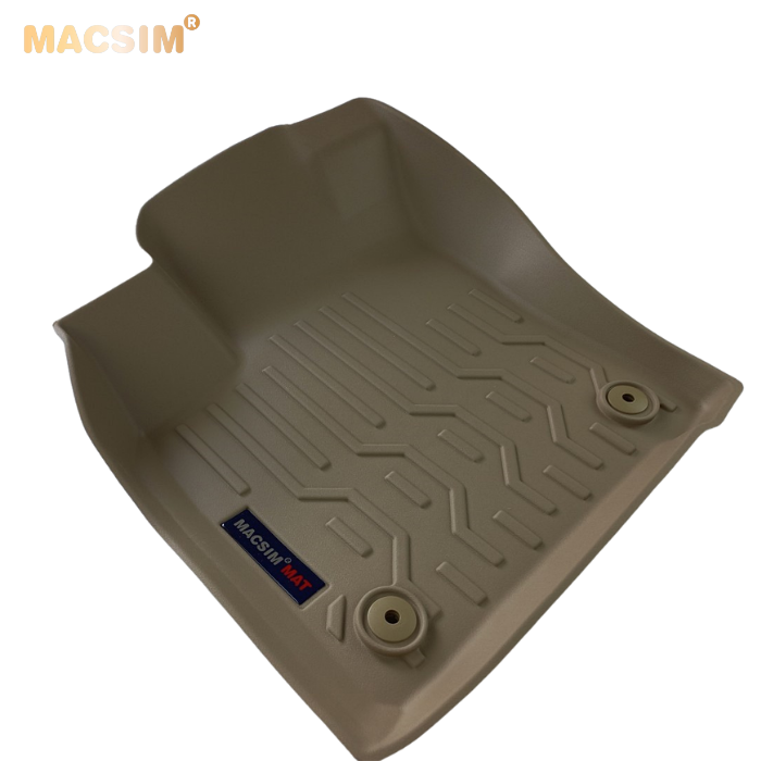 Thảm lót sàn xe ô tô VOLKWAGEN TERAMONT 2018+ đến nay Nhãn hiệu Macsim chất liệu nhựa TPV màu be.