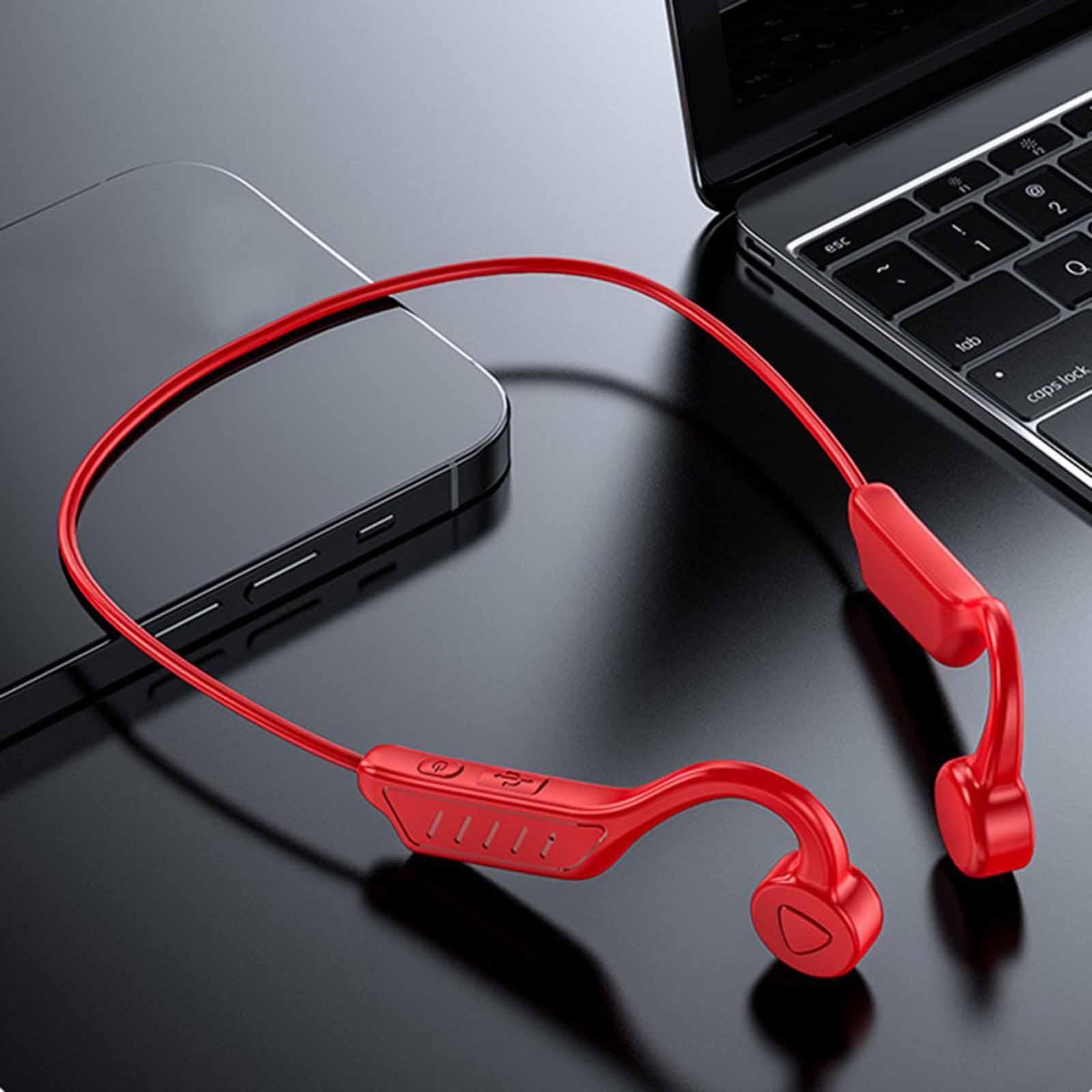BL15 Bone Conduction Headphones Bluetooth Open-Ear Stereo Sweatproof Foldable Wireless Earphone for Drivers Meeting Sports Noise Reduction