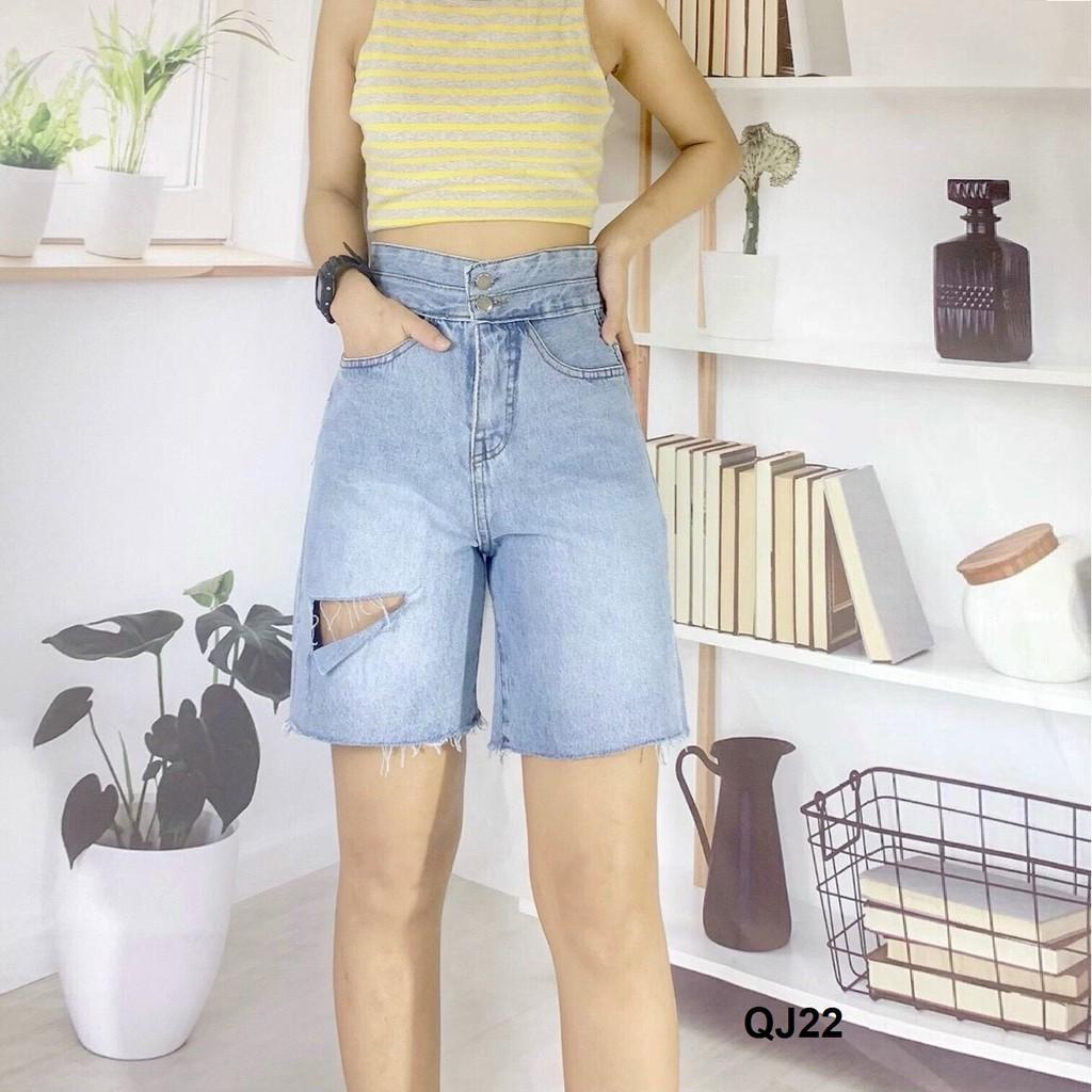 Quần jean ngố rách bigsize chất form VNXK QJ22