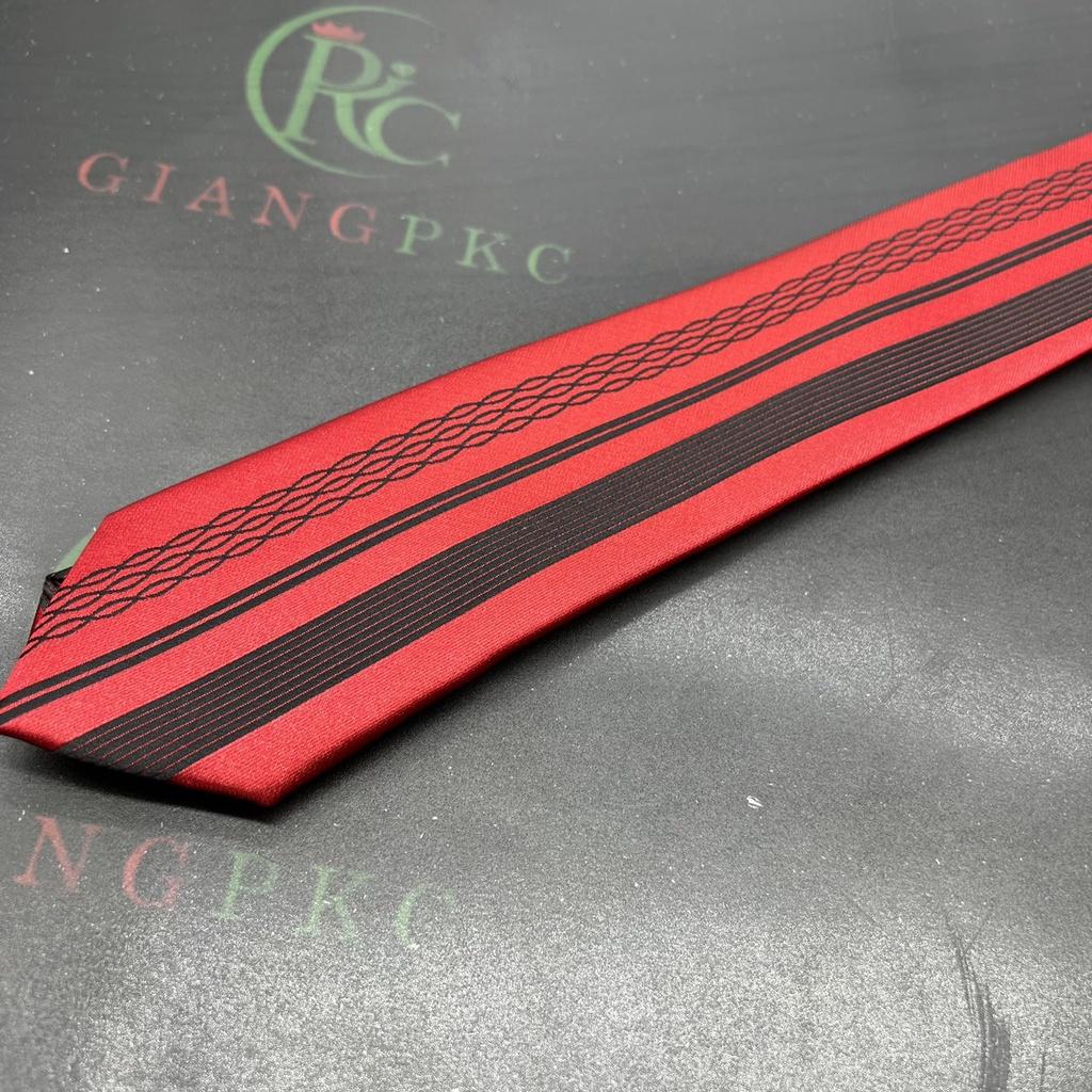 Cà vạt nam 6cm Màu Đỏ Cao cấp Giangpkc
