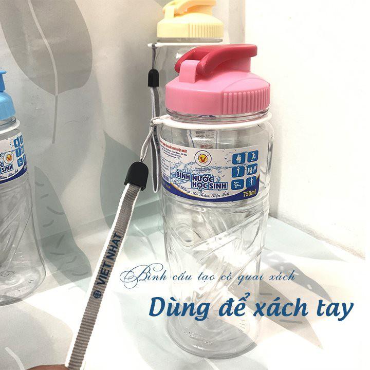 Bình nước học sinh Việt Nhật 550ml,750ml,900ml –Bình nước thể thao có quai dù treo