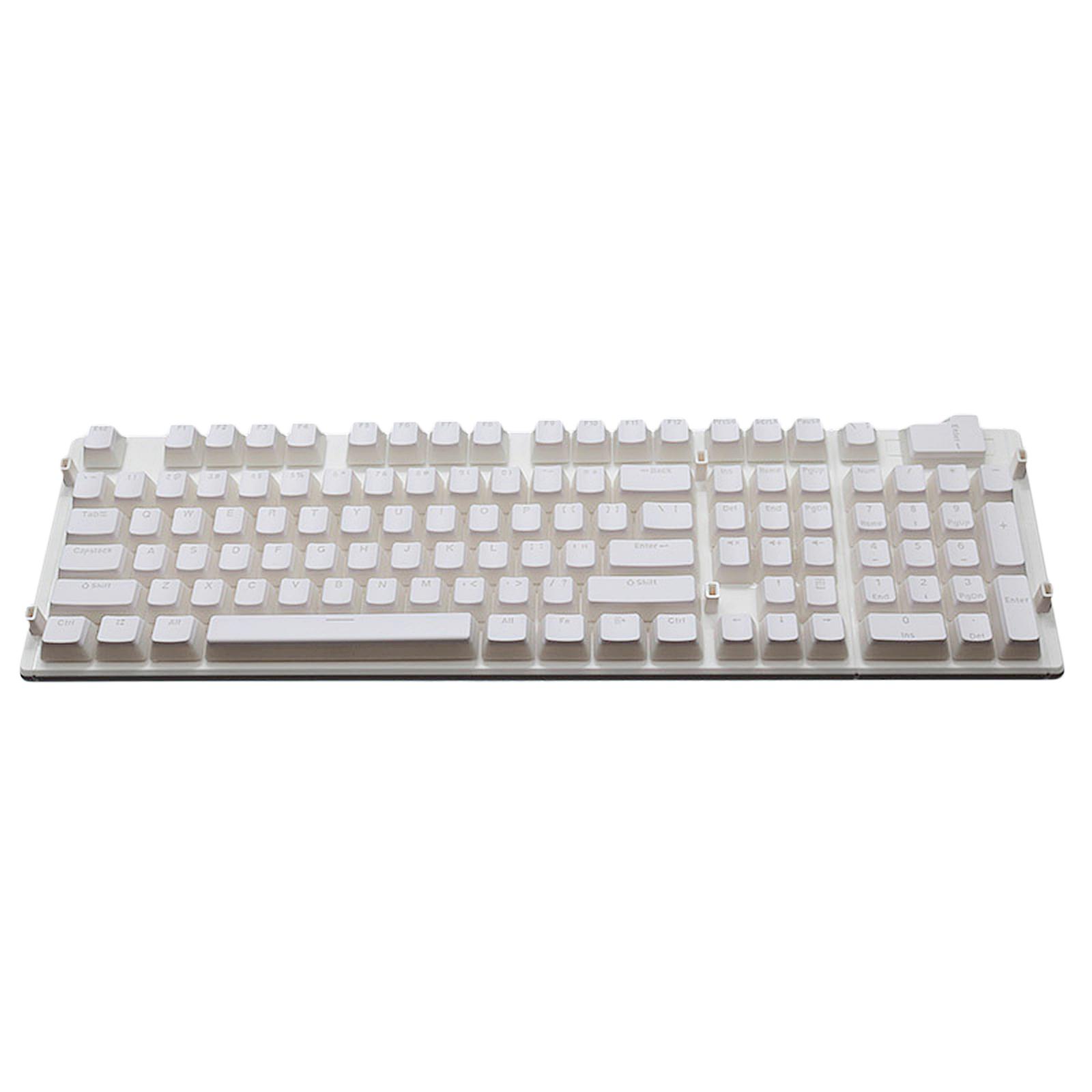108 Keys Keycaps Double Shot PBT Pudding Keycap Set DIY for Cherry MX RGB Mechanical Keyboard, show more dazzling RGB lamp effect.