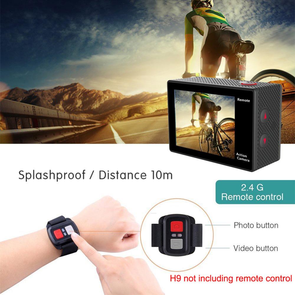 Ban Đầu H9R 4K Wifi Điều Khiển Từ Xa Không Dây 2 "Màn Hình Ống Kính Góc Rộng 170 Độ Full HD Camera Hành Động thể Thao Chống Nước