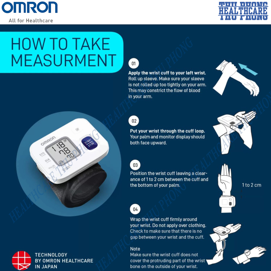 Máy Đo Huyết Áp Cổ Tay Omron HEM-6161 | Công Nghệ Đo Intellisense Mới Tự Động Hoàn Toàn , Cho Kết Quả Đo Chính Xác - HEALTHCARE THU PHONG