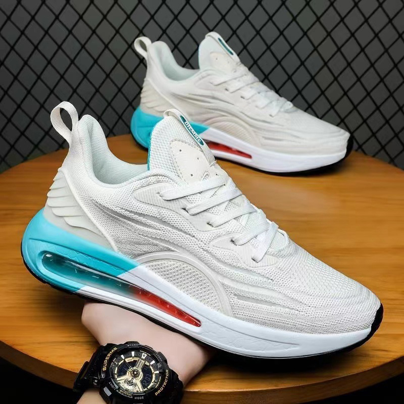 Giày Thể Thao Nam AZARA - Sneaker Màu Trắng Phong Cách Đường Phố, Đế Cao, Phối đồ Cực Chất - G5533
