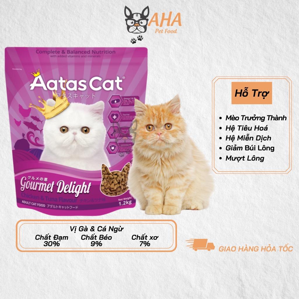 Thức Ăn Cho Mèo Ba Tư Aatas Cat Bao 1,2kg Vị Cá Hồi Cá Ngừ Cá Mòi Gà