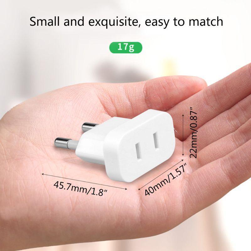 Phích Cắm Chuyển Đổi Từ Đầu US Sang EU 4.0mm Tiện Dụng