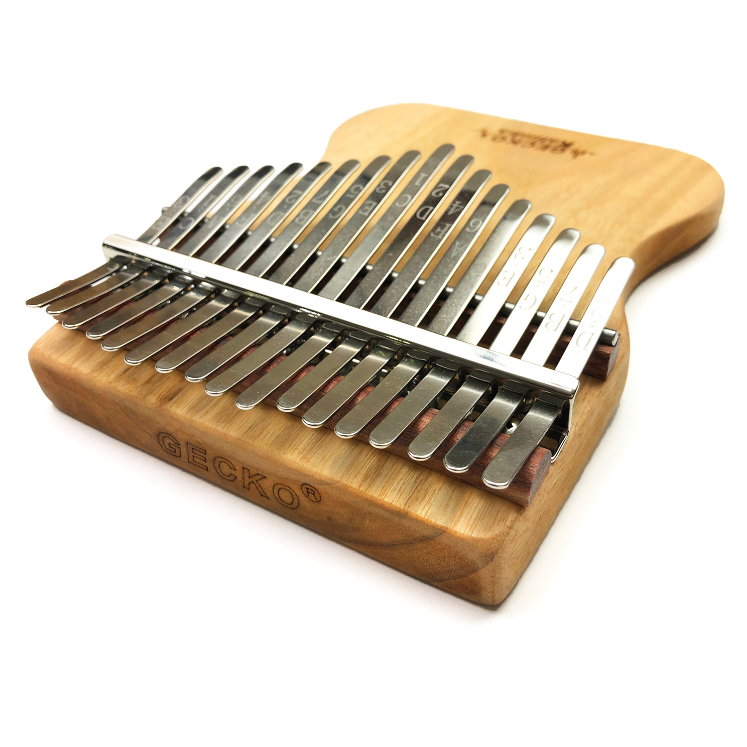 [Khắc Phím] Đàn Kalimba Gecko 17 Phím K17CAP (Gỗ Long Não Mbira Thumb Finger Piano 17 Keys) Hàng Chính Hãng - Kèm Móng Gẩy DreamMaker