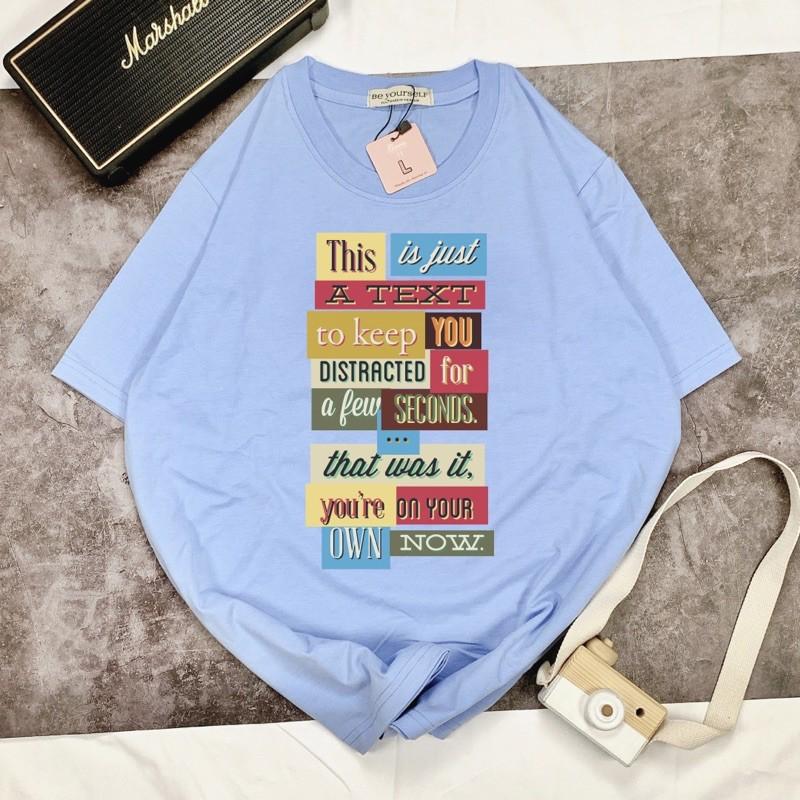 Áo Thun Tay Ngắn UNISEX TEXT Chữ - Hình chụp thật