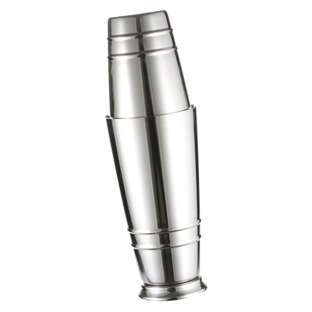 Cocktail Shaker Set Two-Piece Pro Boston Shaker Martini Drink Shaker Silvery