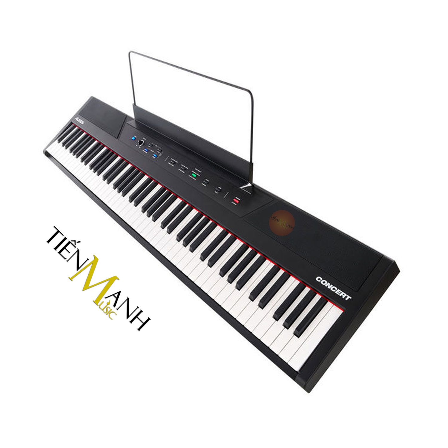 [Chân Đơn] Bộ Đàn Piano Điện Alesis Concert - 88 Phím nặng Cảm ứng lực Có Loa Hàng Chính Hãng USA - Kèm Móng Gẩy DreamMaker