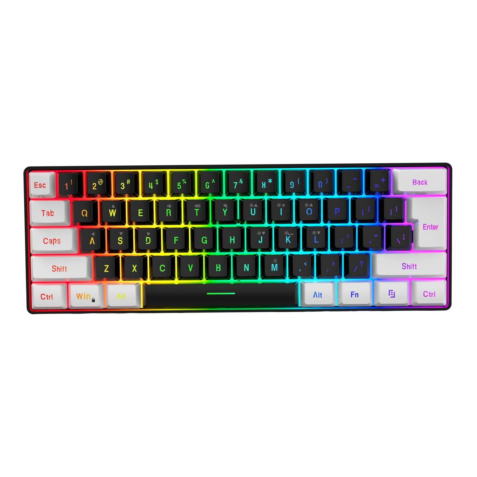 Gaming Keyboard Portable Ergonomic RGB Mechanical Keyboard for Computer