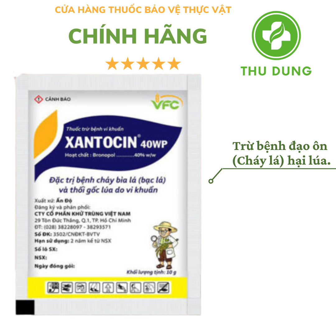 THUỐC TRỪ BỆNH XANTOCIN 40WP 18GR TRỪ VI KHUẨN - NẤM THỐI GỐC