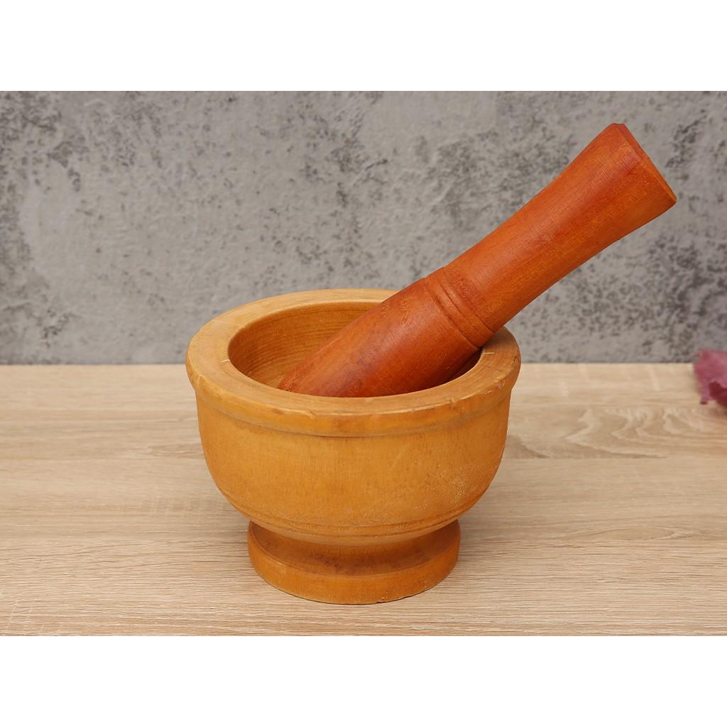Bộ cối chày bằng gỗ size lớn. Cối chày gỗ cho căn bếp thêm tiện lợi