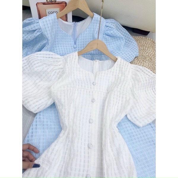 ĐẦM XÒE XỐP Ô TAY PHỒNG NÚT BỌC 13757