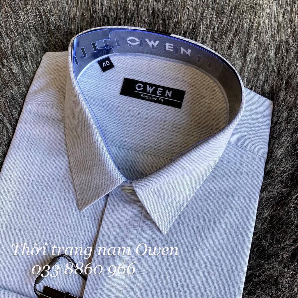 Owen - Áo sơ mi dài tay Owen Regular fit chất sợi tre màu ghi nhạt 220021