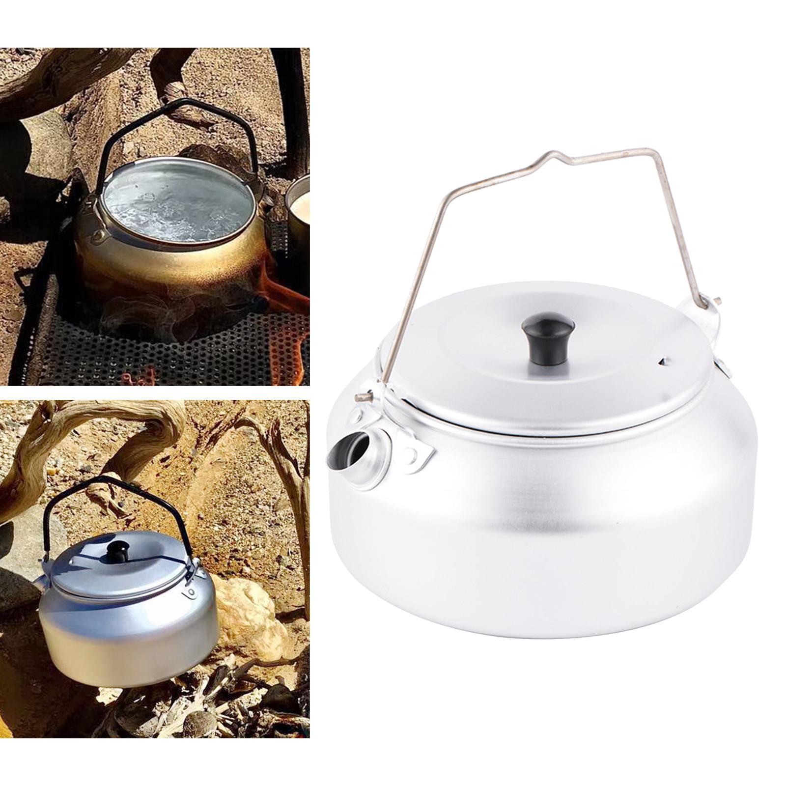 0.8L Portable Kettle Water Pot Teapot Coffee /Handle Camping Hiking