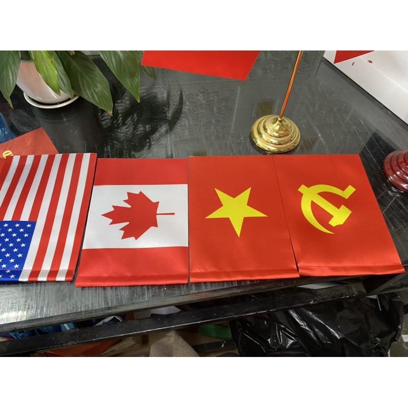 Lá cờ để bàn theo yêu cầu 14x21cm