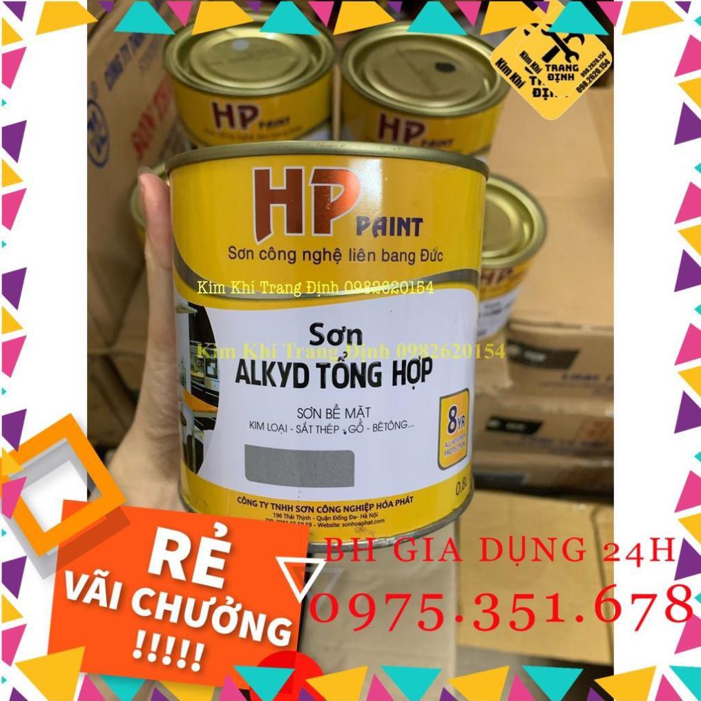 Sơn Alkyd Tổng Hợp Cho Sắt, Kim Loại, Gỗ, Bê Tông Hòa Phát... 800ml-Giadung24h