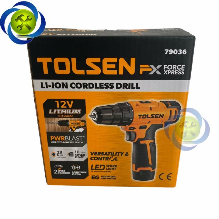 Máy khoan pin 12V Tolsen 79036