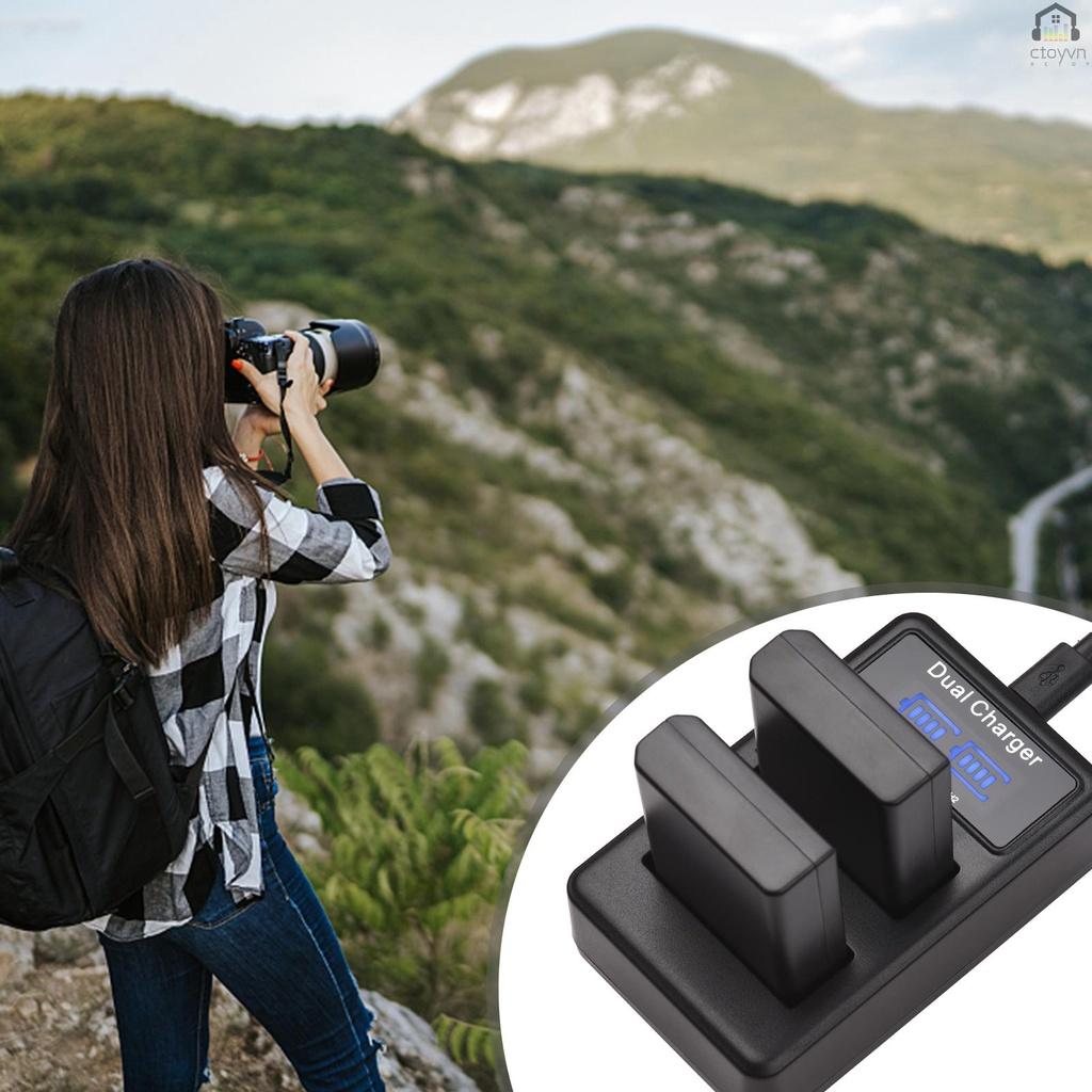 Bộ 2 pin EN-EL14 7.4V 1500mAh + 1 pin đèn LED 2-EL14 P5600 D7500 D3200 D3300 P5400 D5800 D7500 D5600 D7500