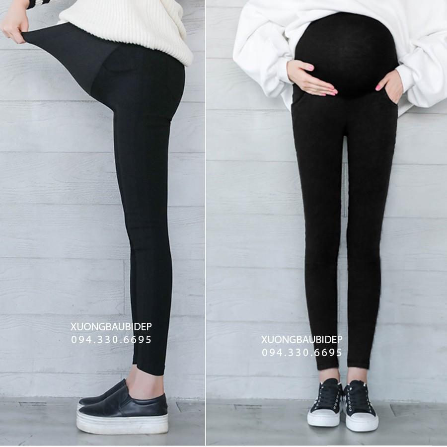 QUẦN BẦU CÓ ĐÁP BỤNG - QUẦN LEGGING BẦU CÓ ĐÁP BỤNG