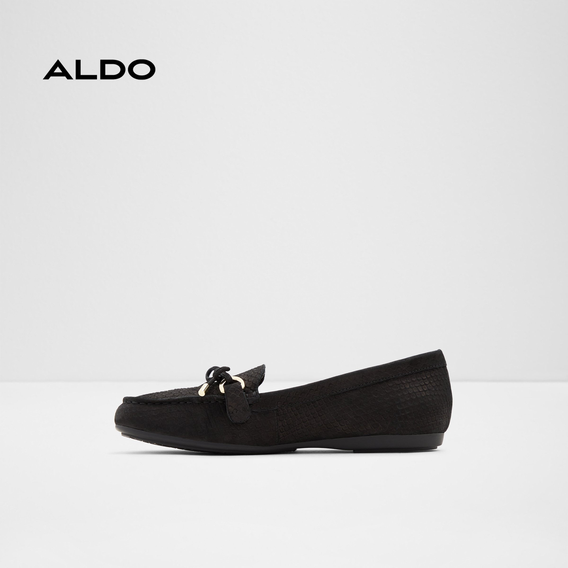 Giày lười nữ mũi vuông ALDO ADRERINIA001 - Black - Size