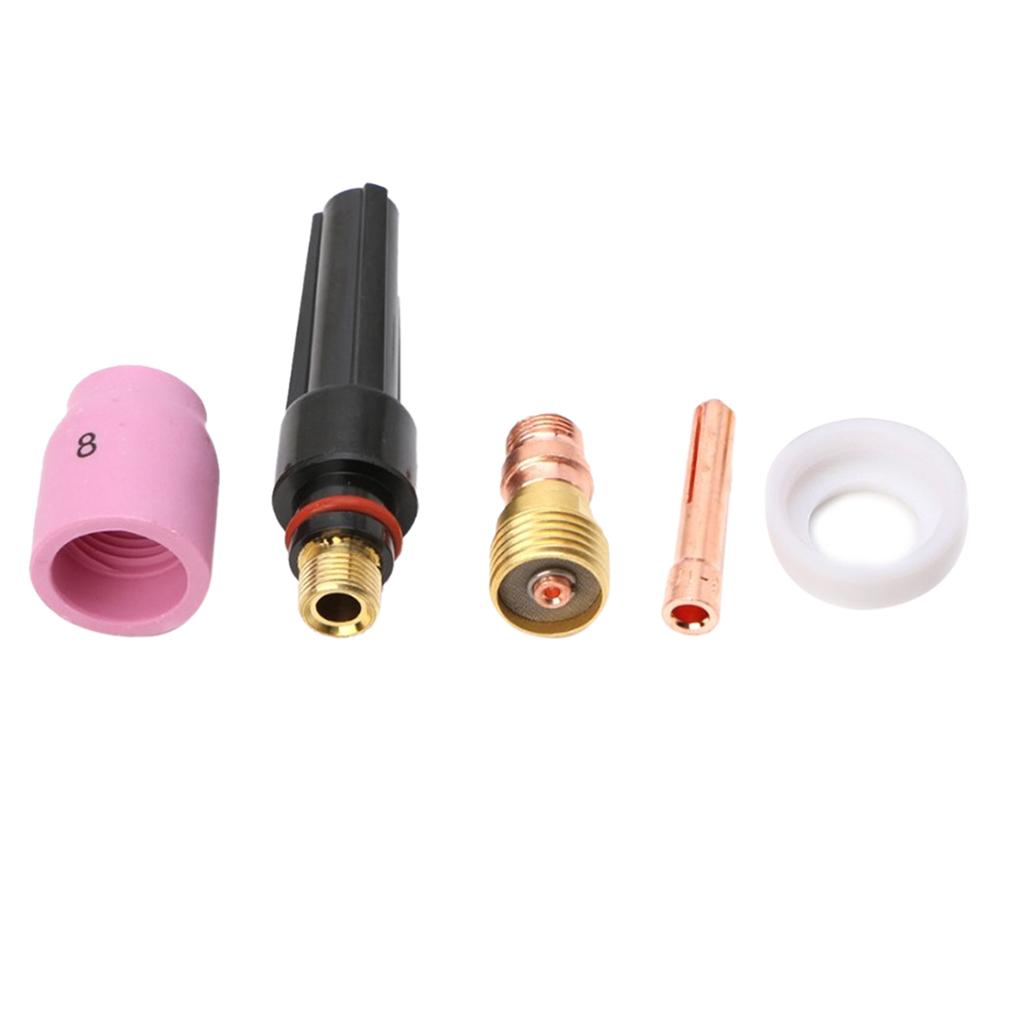 5x Hàn Tig Đèn Pin Sơ Khai Cốc Khí Collet Thân Ống Kính Bộ Cho Hàn Tig Wp 17 18 26