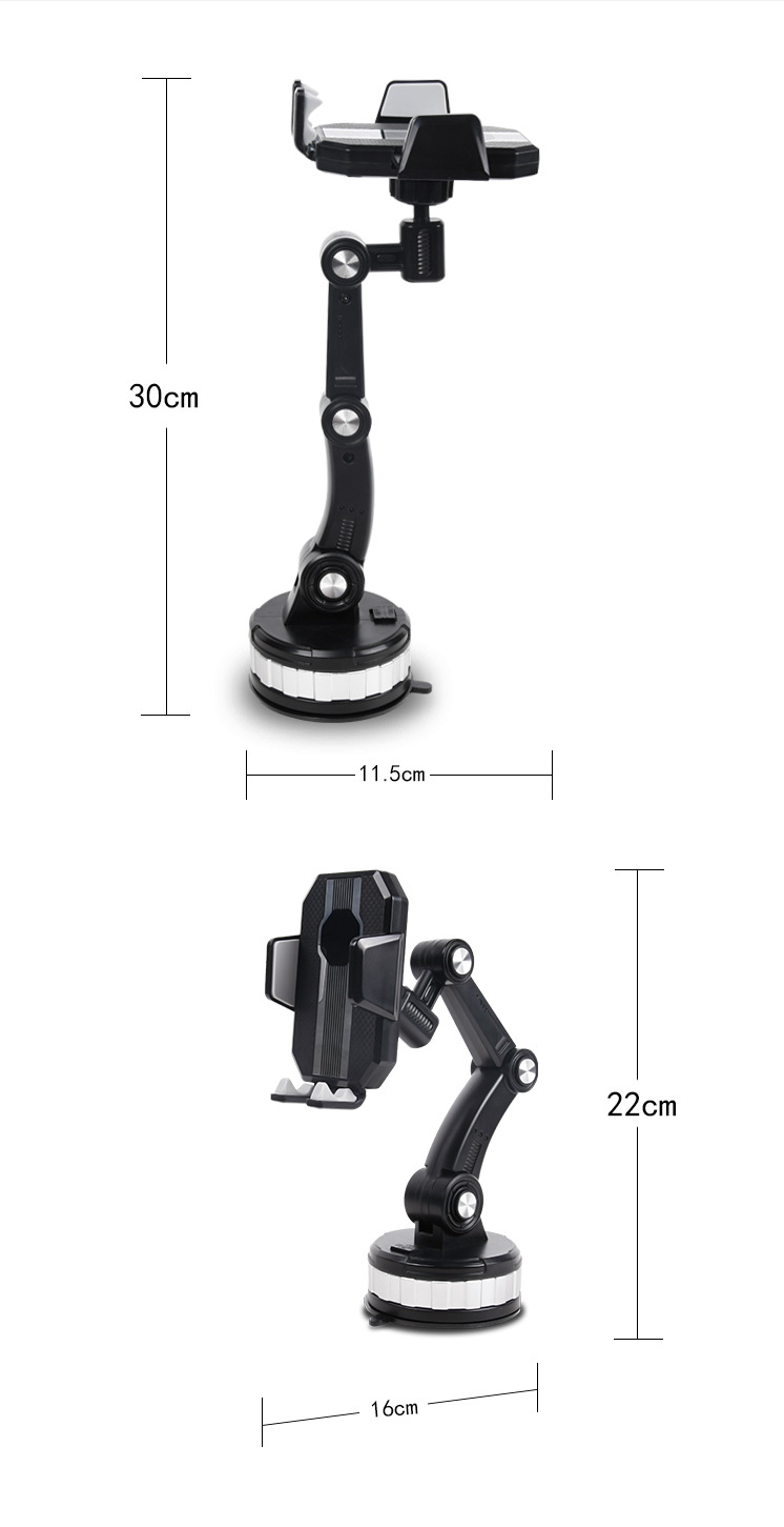 Giá đỡ điện thoại trên ô tô SEAMETAL dạng kẹp xoay 360 độ siêu chắc chắn chống rung- Hàng chính hãng