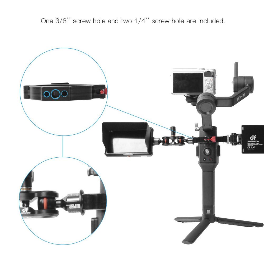 Gimbal Ổn định kim loại Vòng điều hợp mở rộng Tương thích với DJI Ronin SC để gắn Đèn LED màn hình micrô