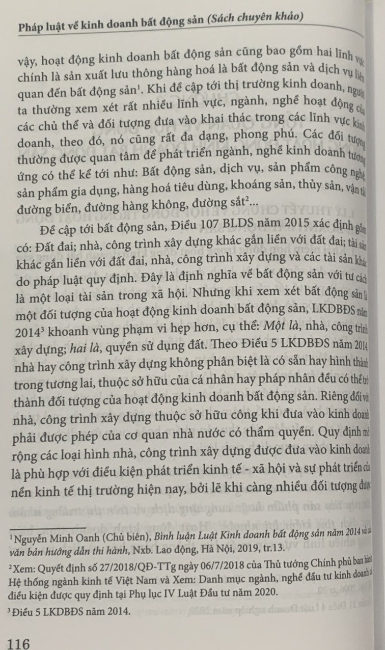 Pháp luật về kinh doanh bất động sản (Sách chuyên khảo)