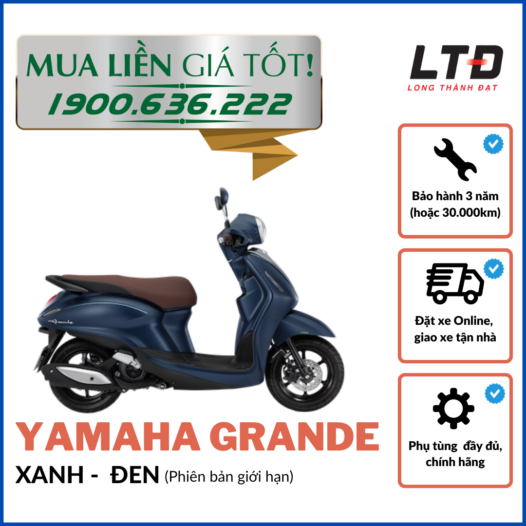 [HCM]-[TRẢ GÓP 0%] Yamaha Grande hoàn toàn mới - Bản giới hạn (Đủ màu)