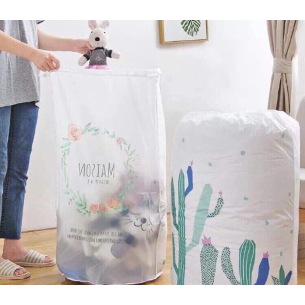 Túi đựng chăn màn, túi đựng quần áo mền gối cỡ lớn ,dây rút nhựa Peva chống thấm ẩm mốc bụi bẩn cực tốt