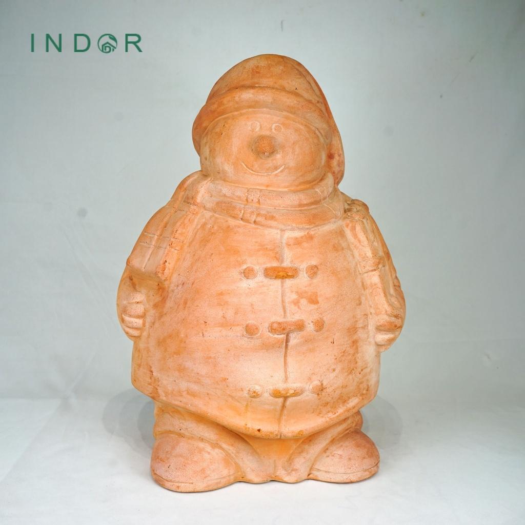 Tượng ông già tuyết big size chất liệu đất nung terracotta Tượng decor Noel Tượng trang trí nội ngoại thất