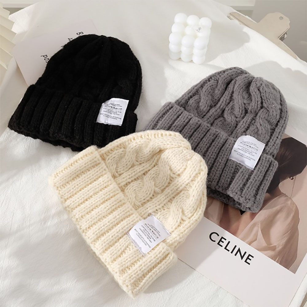 Mũ len thừng trơn - nón đính tag Ulzzang Unisex nam nữ phong cách, cá tính Hàn