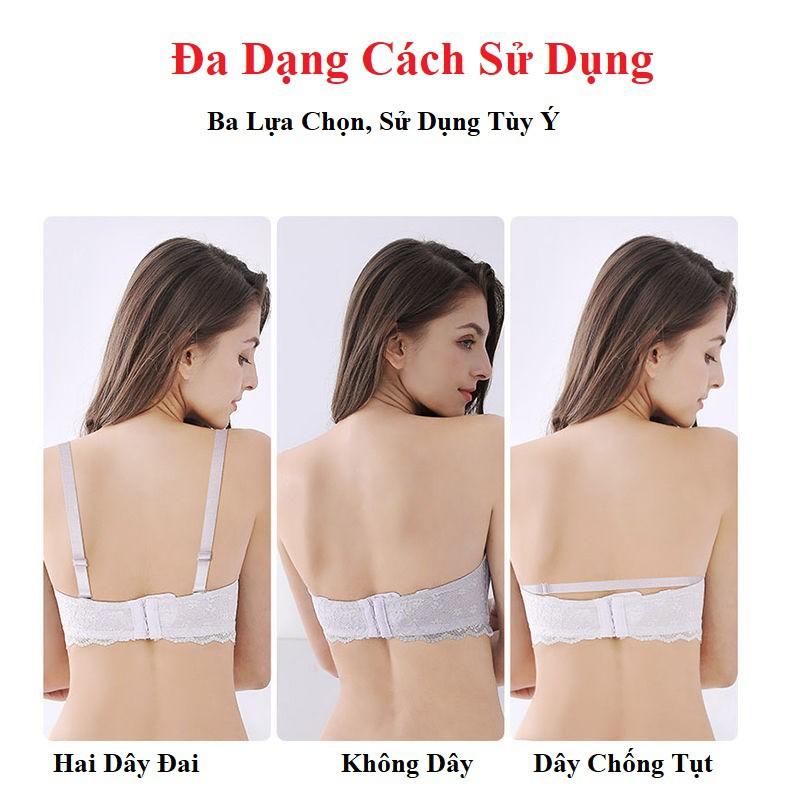Áo Cúp Ngực Không Dây Quả Ngang Dây Rút 692