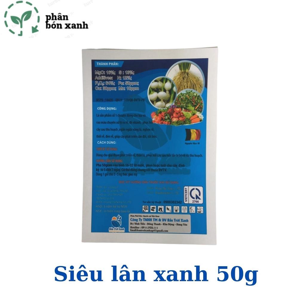 Phân bón Siêu lân xanh MAP 12 61, ra rễ, bật chồi, xanh lá, to củ chống nghẹt rễ, vàng lá, giải độc hữu cơ