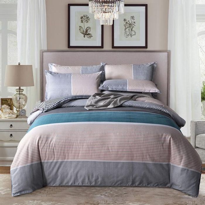 Bộ chăn ga gối Cotton cao cấp màu trang nhã tạo cảm giác nhẹ nhàng cho giấc ngủ
