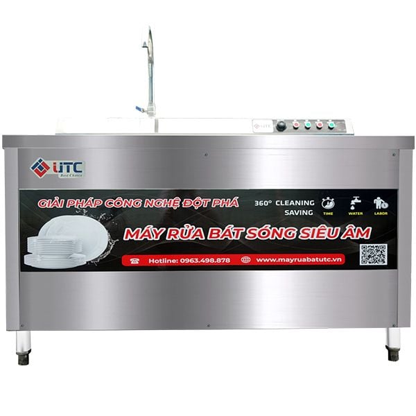 Máy rửa bát sóng siêu âm UTC 1000HS chậu đơn - Hàng chính hãng