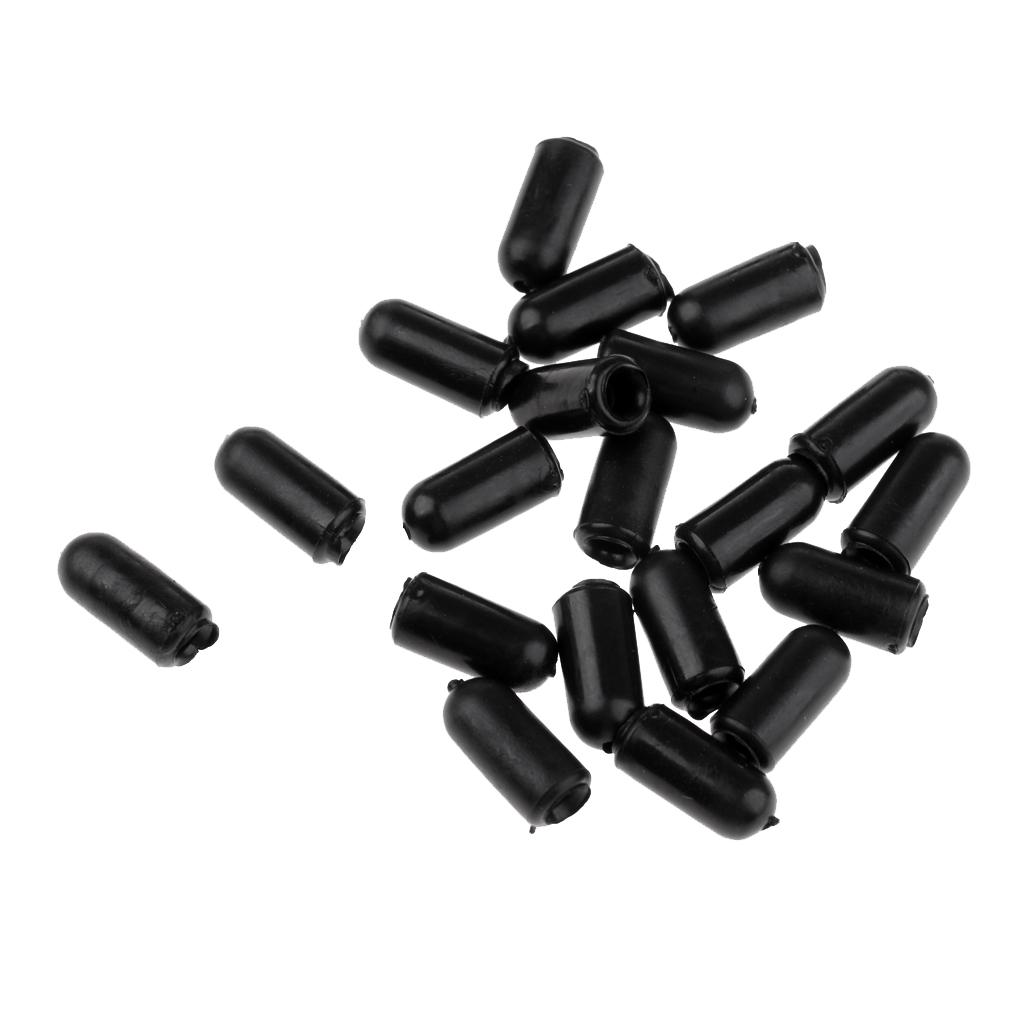 20pcs Rubber Buffer Beads Knot Protector for Carp Fishing Hair Rig Making