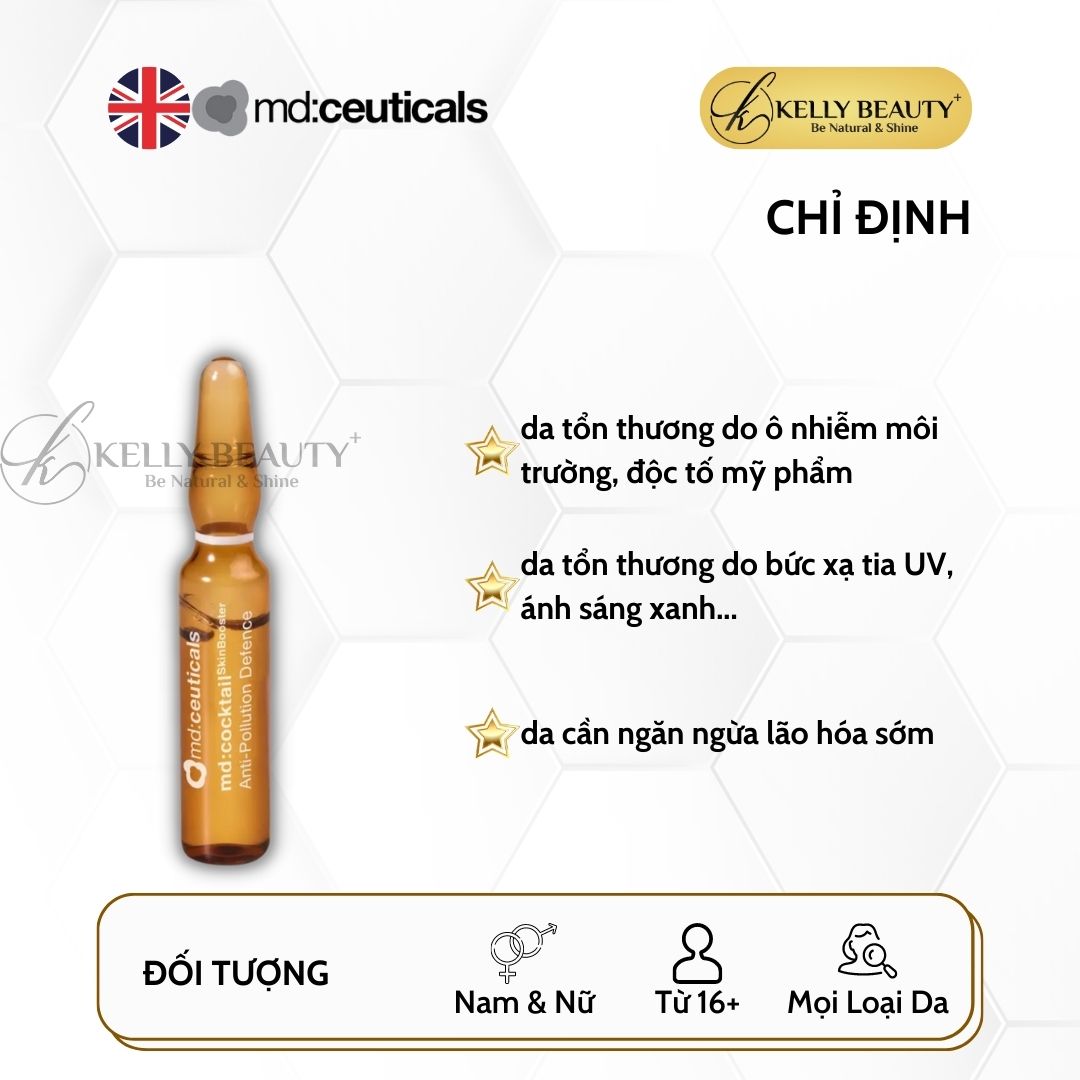Tinh Chất Phục Hồi Da MD:Cocktail SkinBooster Anti-Pollution Defence - MD:Ceuticals | Kelly Beauty