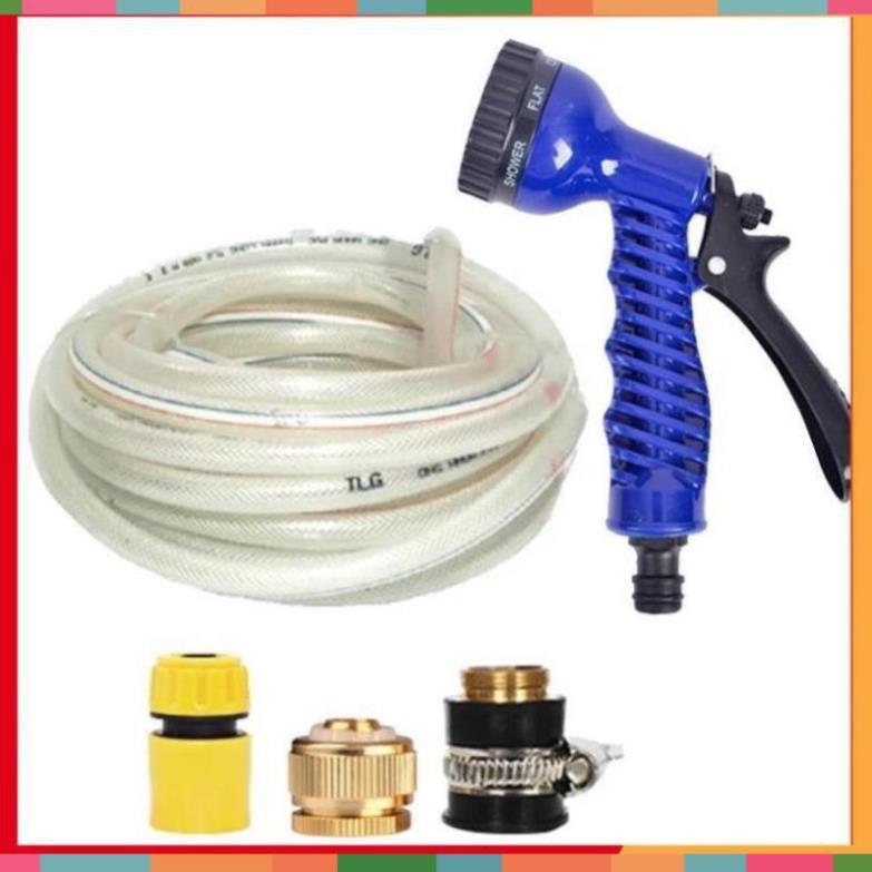 Bộ dây và vòi xịt tăng áp lực nước,rửa xe, tưới cây 7-10m  206843