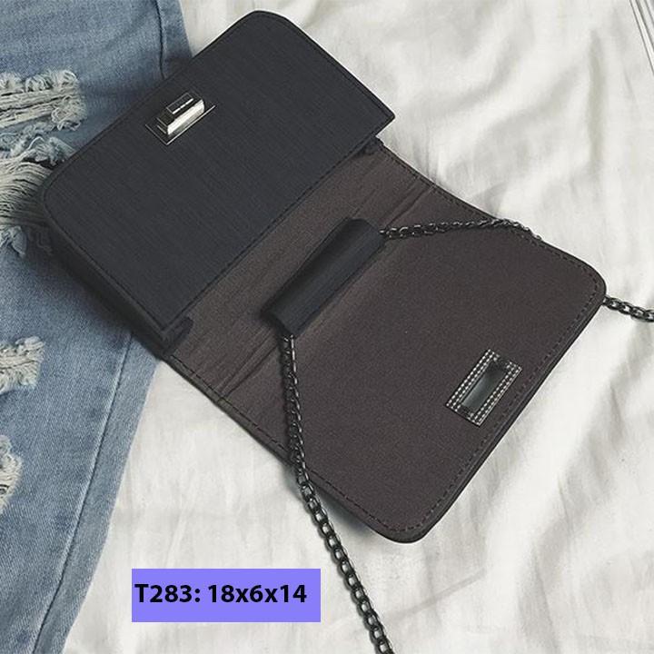 Túi xách đeo chéo nữ khóa ngang hottrend