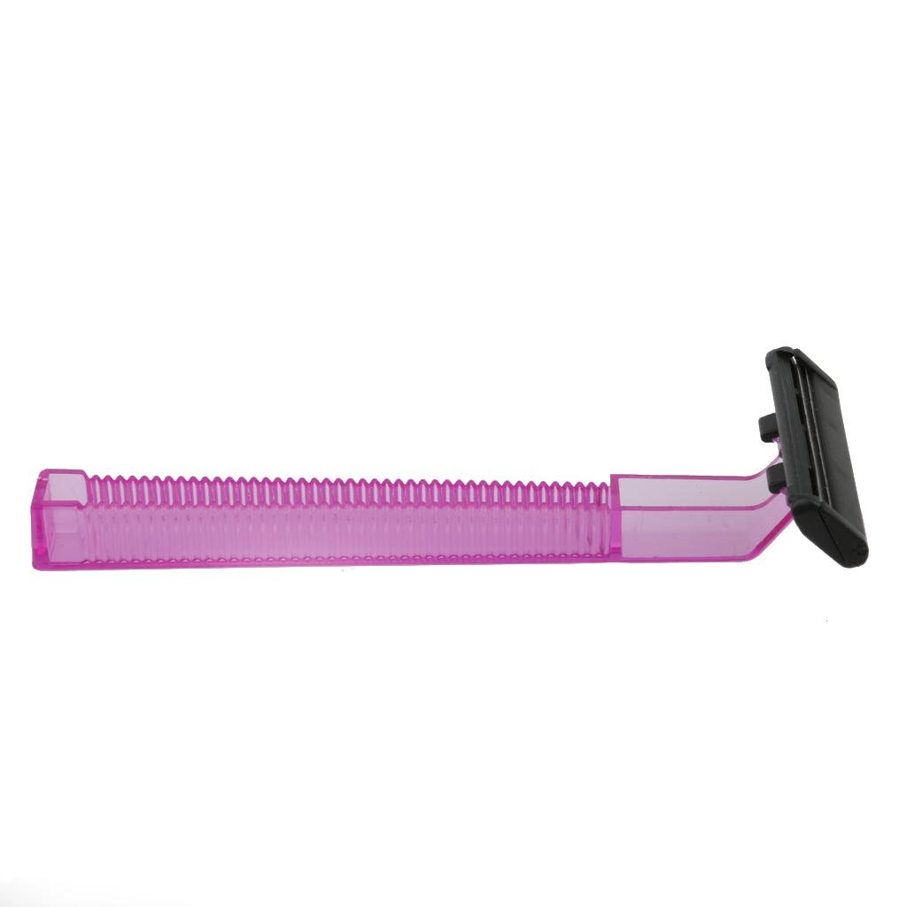 5Pcs 3 Layer Safety Razor Disposable Razor Anti-slip Handle Manual Travel Shaver