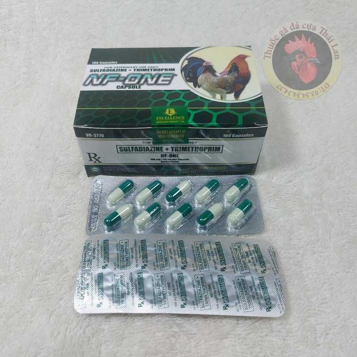 Thuốc gà đá - NF - ONE - phân xanh , phân trắng - gà đá - COMBO 1 VĨ / 10 VIÊN