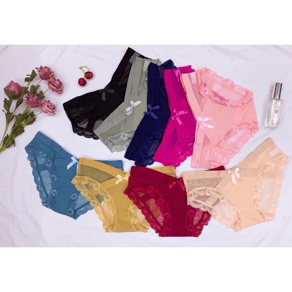 Quần lót ren, quần lót ren lưới cạp chéo sexy Q/R025