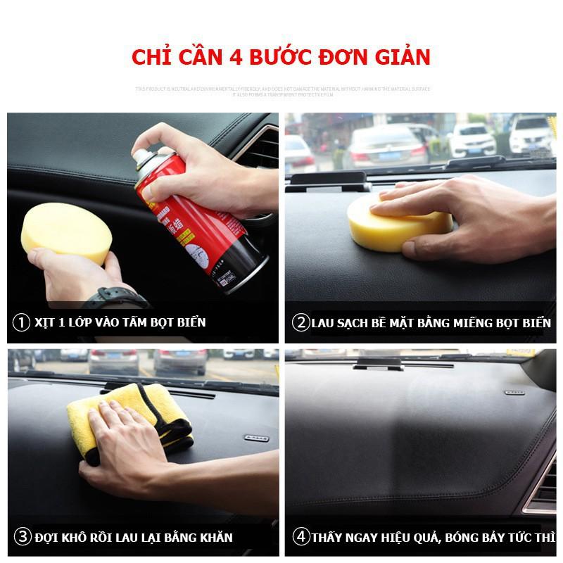 Chai Xịt Dưỡng Nhựa Nhám - Phục Hồi Làm Mới Ghế Da DASHBOARD WAXING 450ml