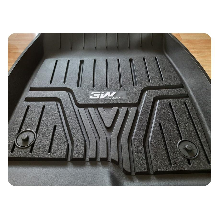 Thảm lót sàn xe ô tô HONDA ACCORD 2013 - 2017 đến nay Nhãn hiệu Macsim 3W chất liệu nhựa TPE đúc khuôn cao cấp - màu đen